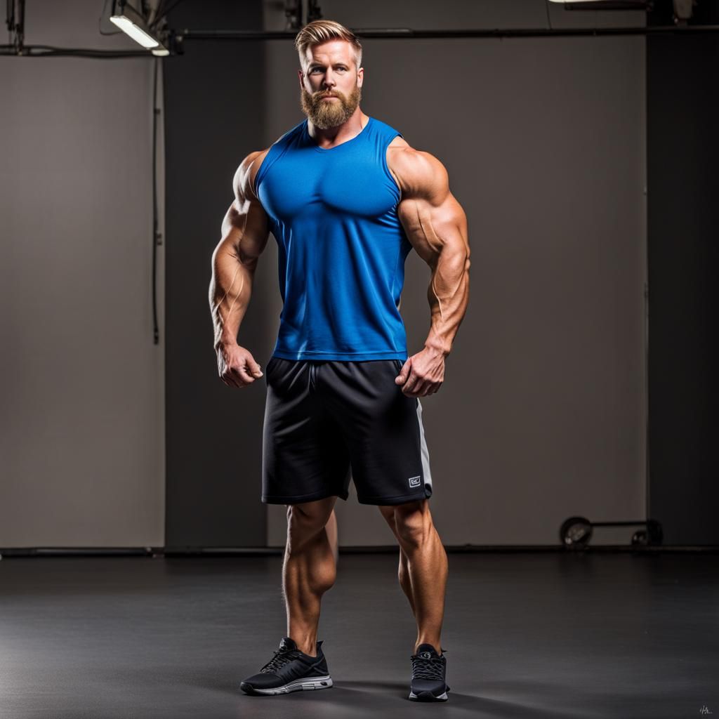 Massive Bodybuilder Flexing: Hyperrealistic High-Definition ...