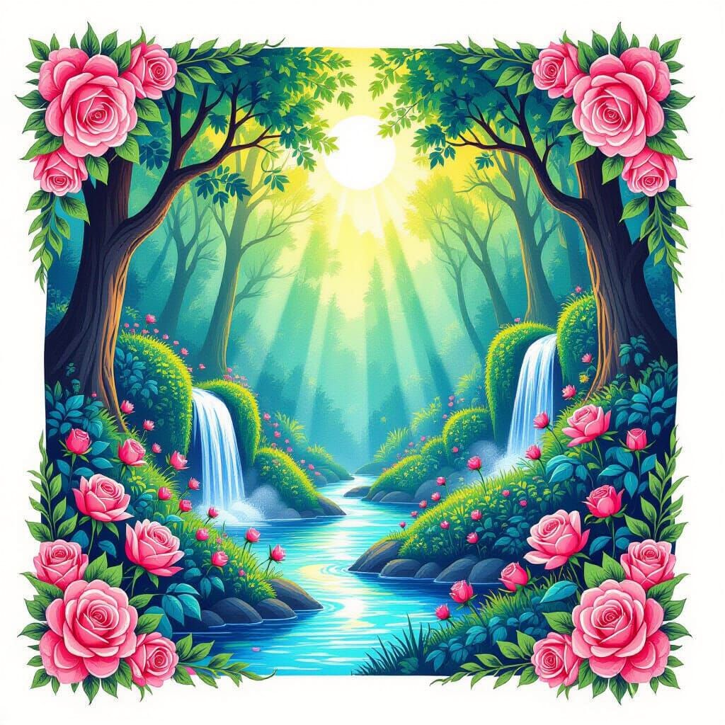 Ethereal Forest Dreamscape with Glowing Plants