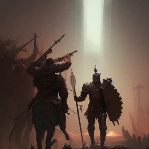 Centurion's March: Dark Fantasy Concept Art