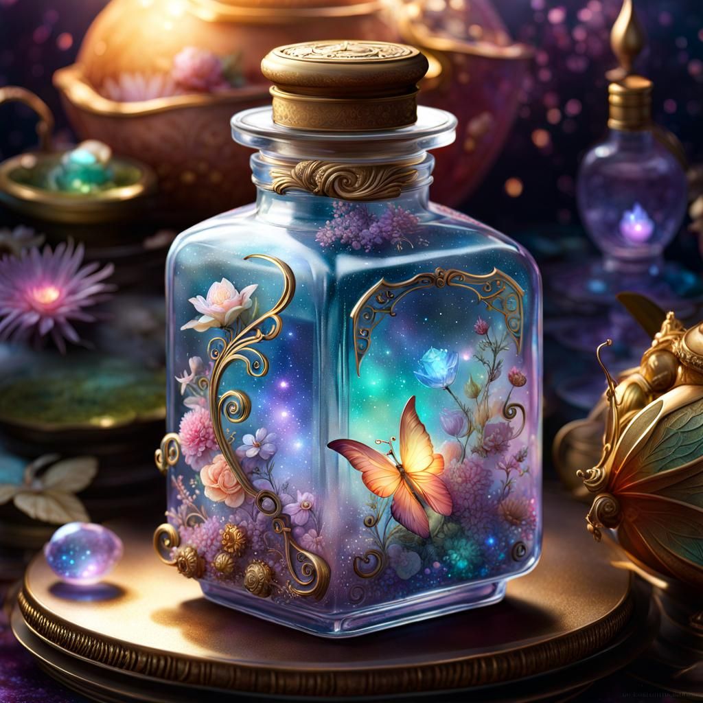 Gorgeous Fairy Potion Bottle with Magical Liquid