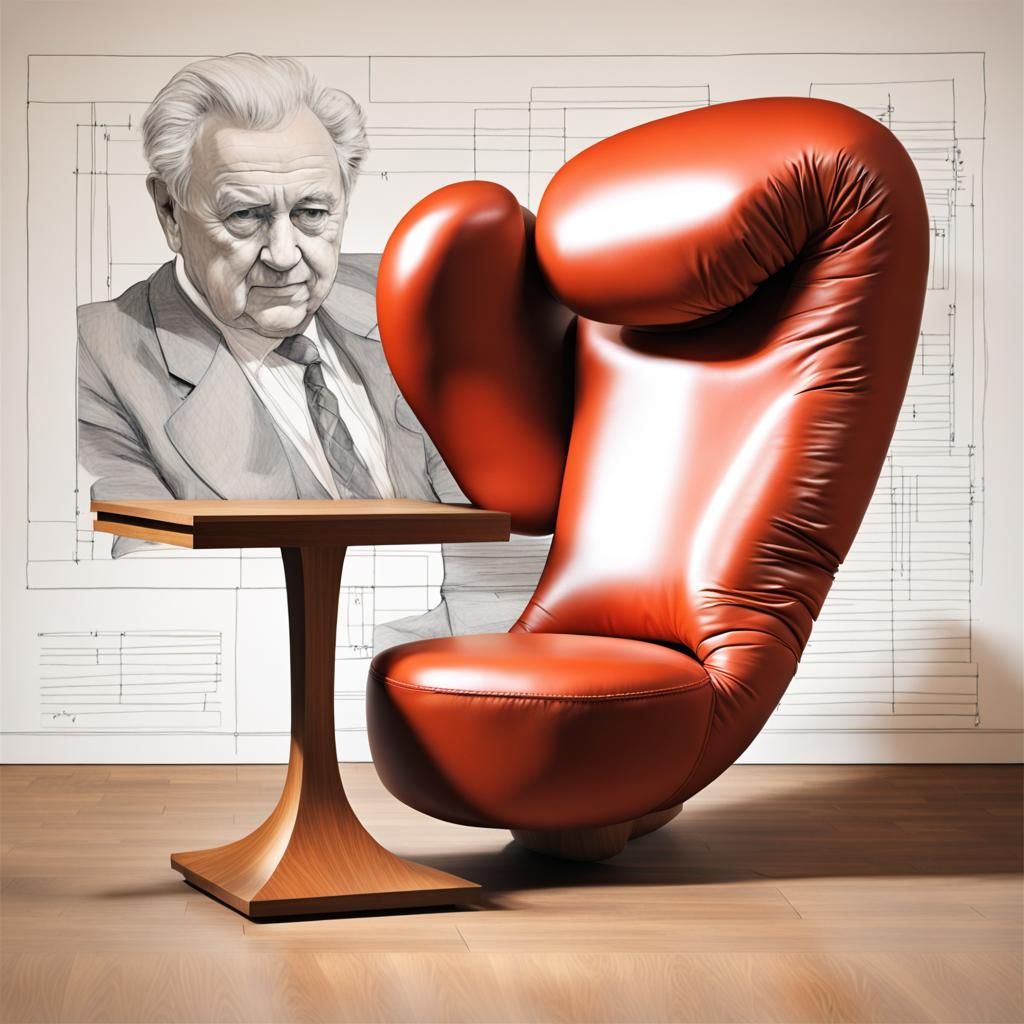 Eero Saarinen’s “Boxing Glove” chair