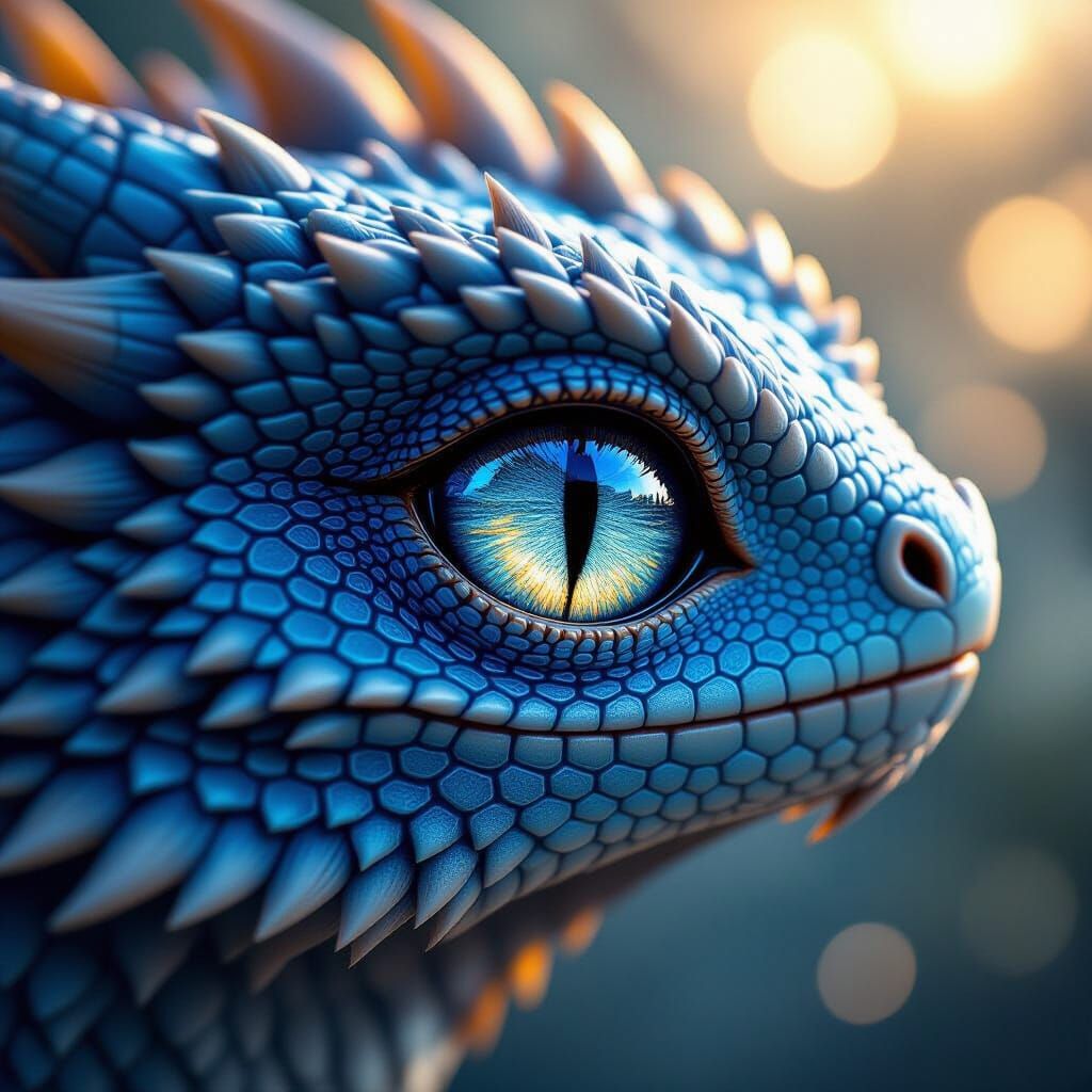 Hyper-Realistic Dragon's Eye in Macro Photography