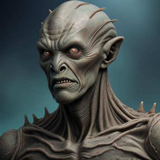 Martian Mutant Creature: Cinematic Film Still