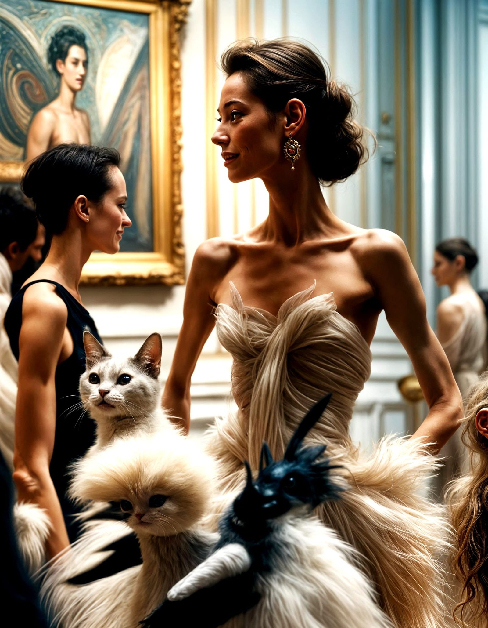 Alien Party: Hyperrealistic Painting in 8k