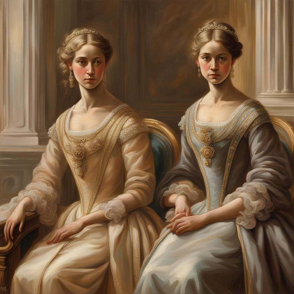 Elegant Ladies Adorning a Term in Neoclassical Style