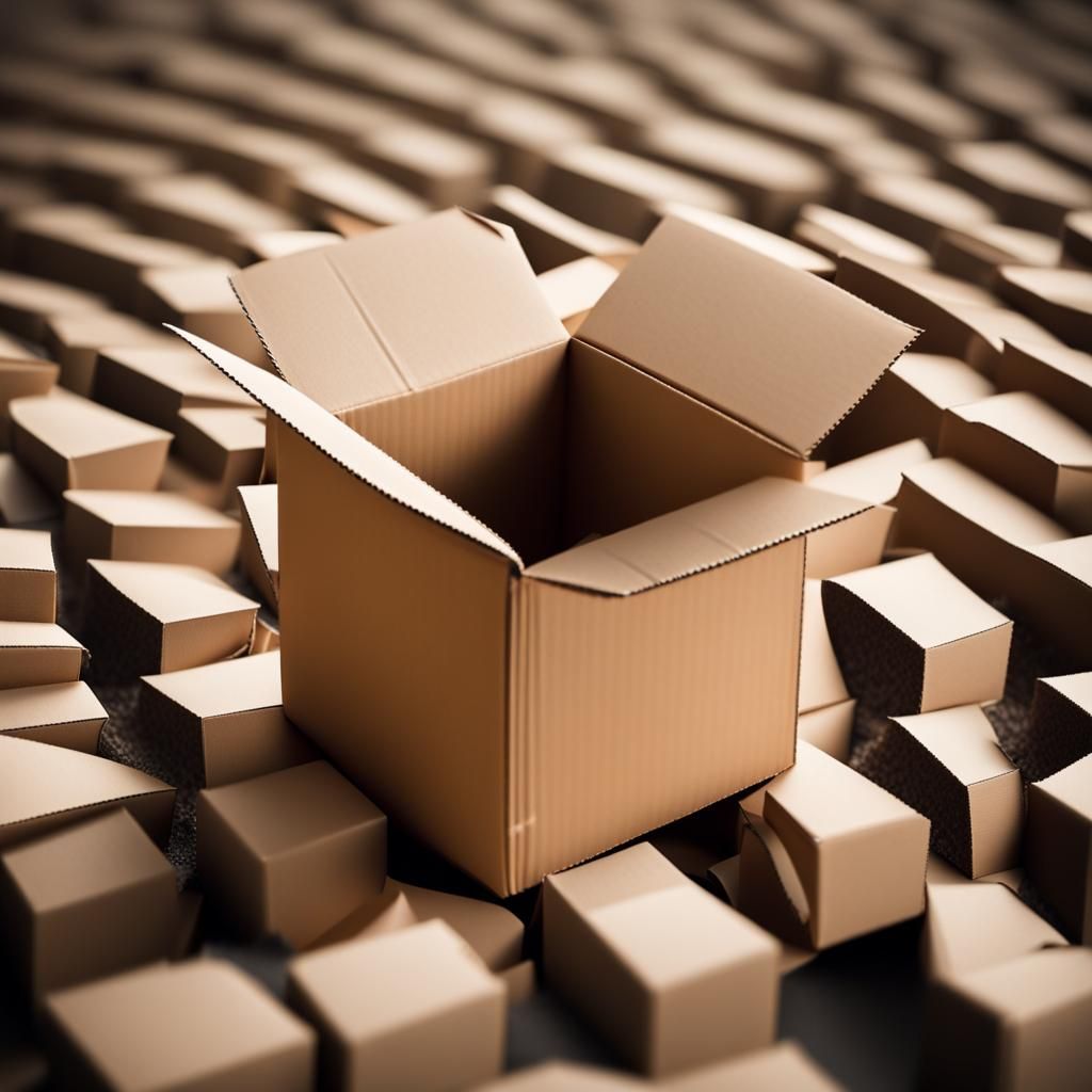 Professional Photo of Cardboard Box with Bokeh