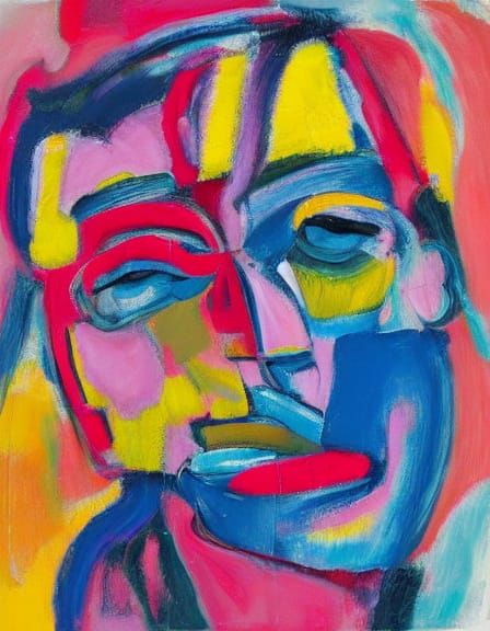 Expressive Lady Portrait in Dynamic Oil Painting Style