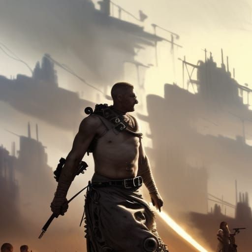 Dark Fantasy Mad Max Concept Art in 8k