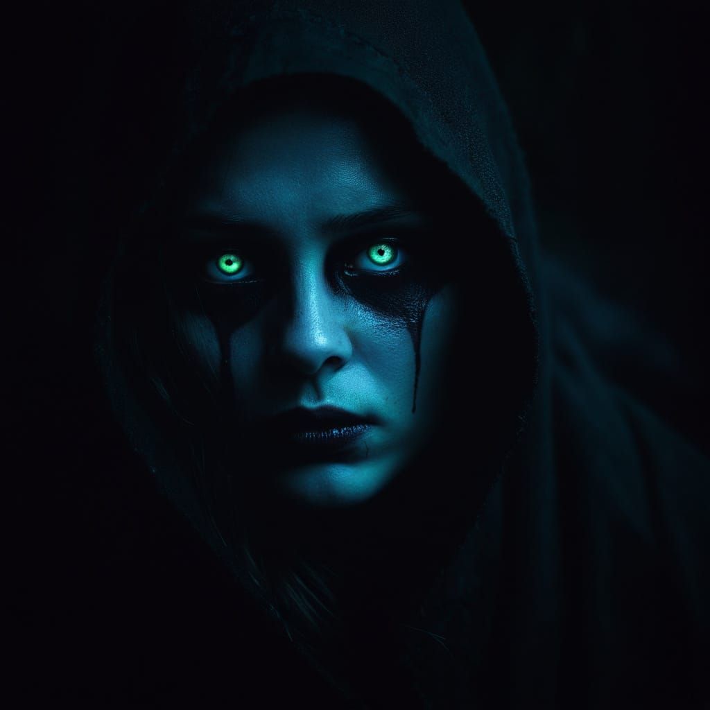 Mystical Dark Fantasy Portrait in Surreal Style