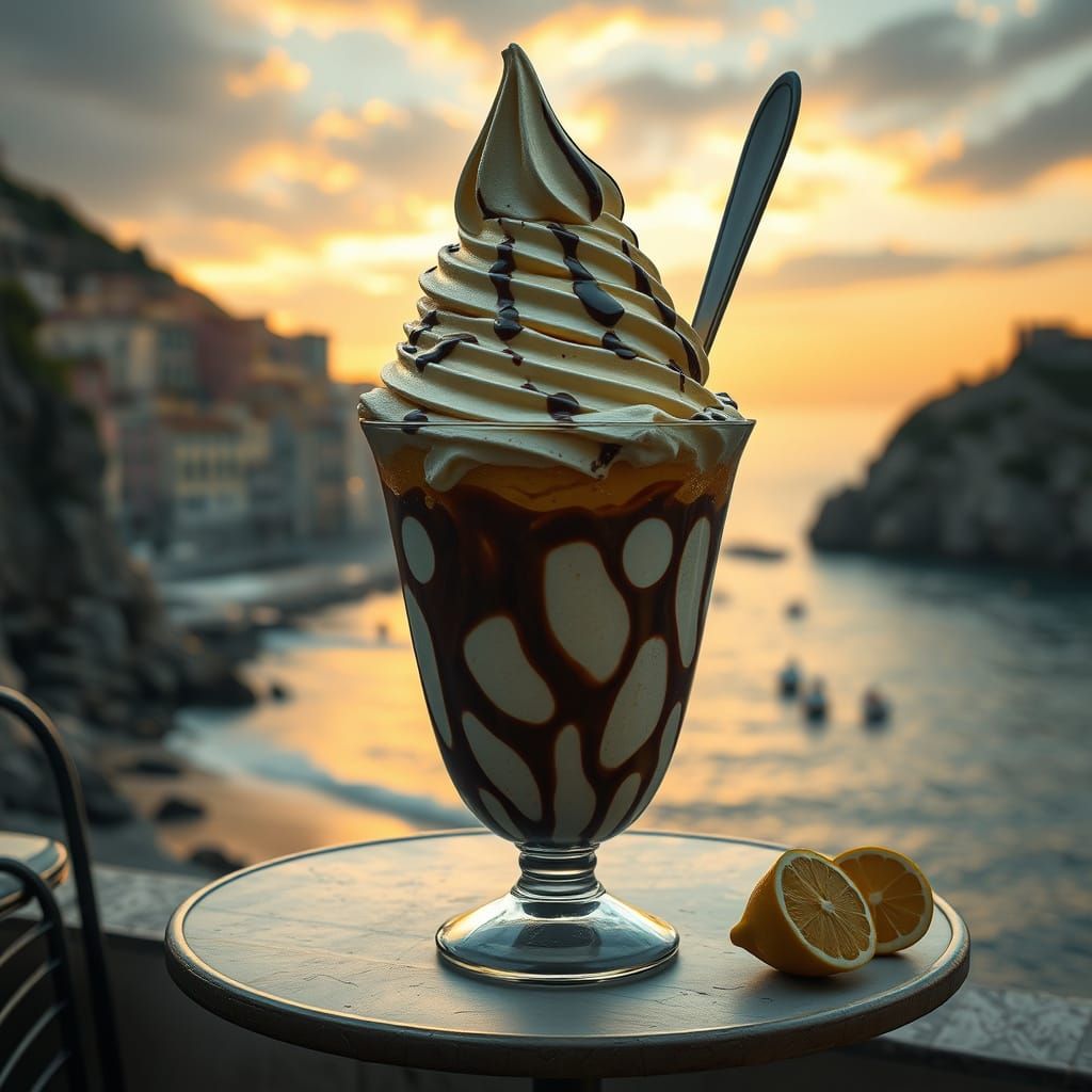 Giant Italian Ice Cream at Dawn