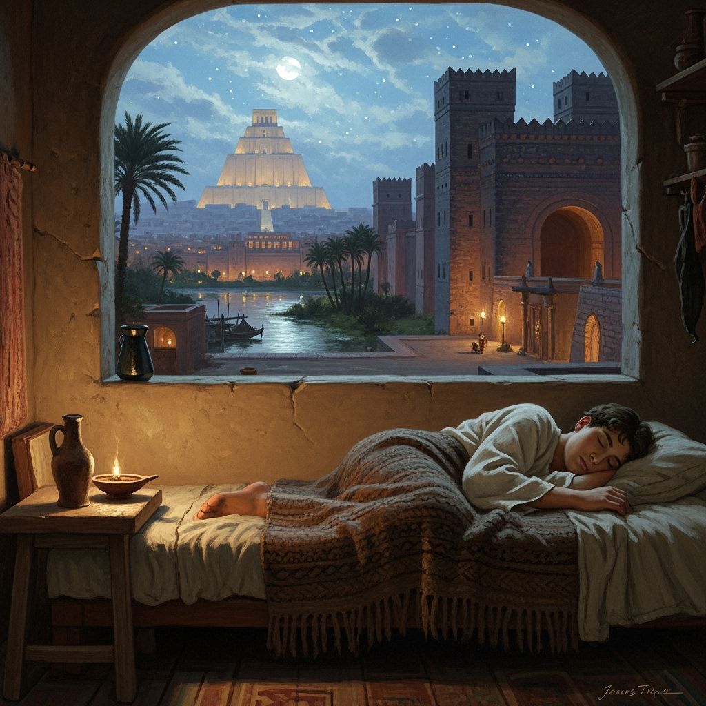 Babylonian Slumber: A Young Man's Peaceful Rest