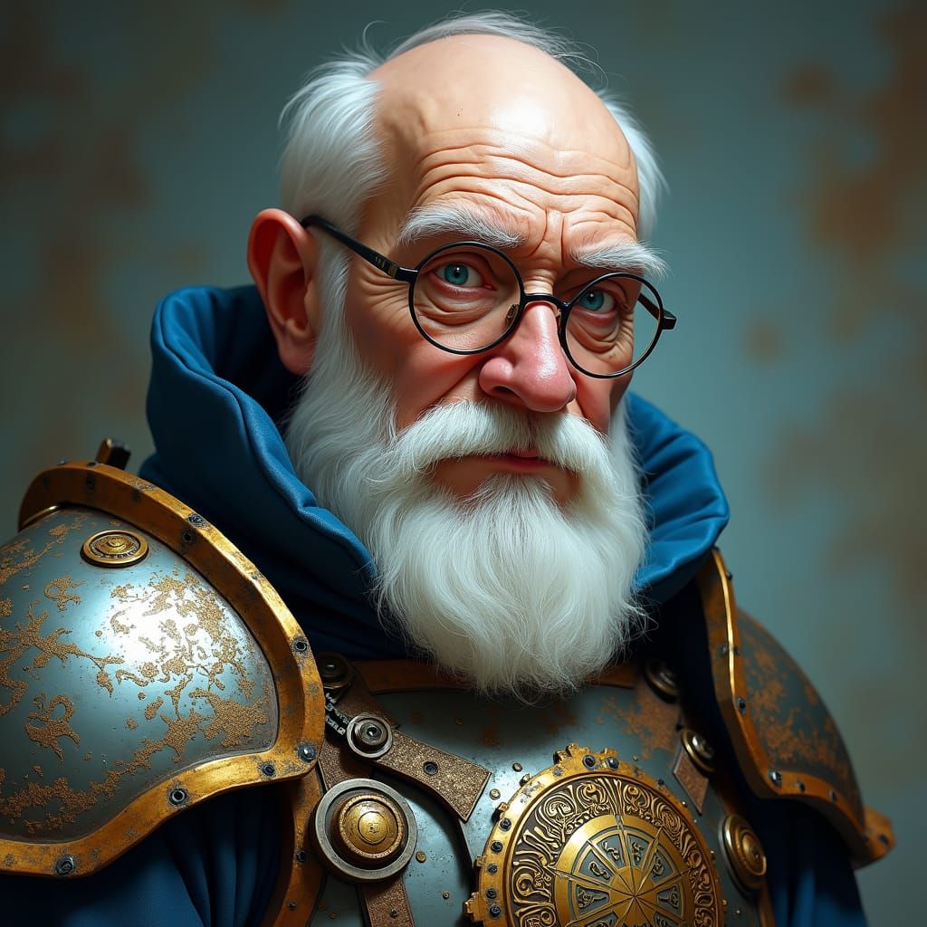 Aetherpunk Artificer Portrait in Dark Fantasy Style