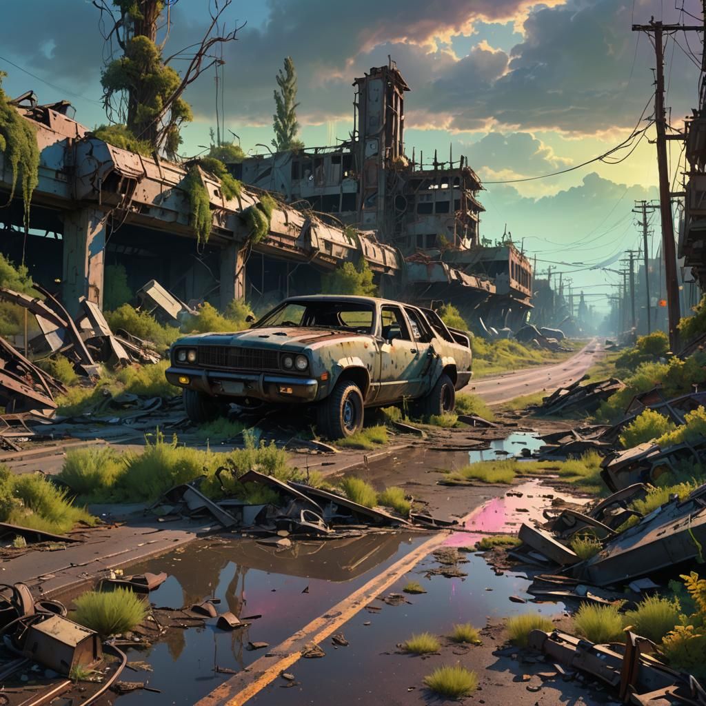 Post-Apocalyptic California Highway in Unreal Engine 5