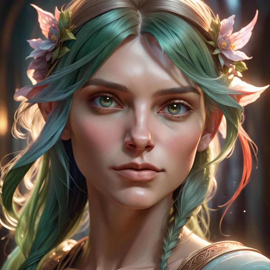 Detailed Elf Portrait with Dynamic Lighting