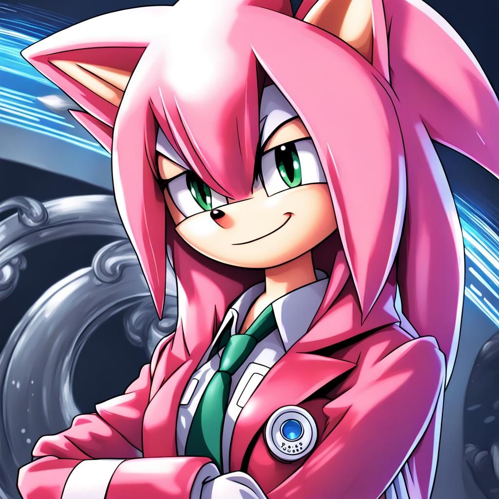 Amy Rose as Doctor in Anime Style