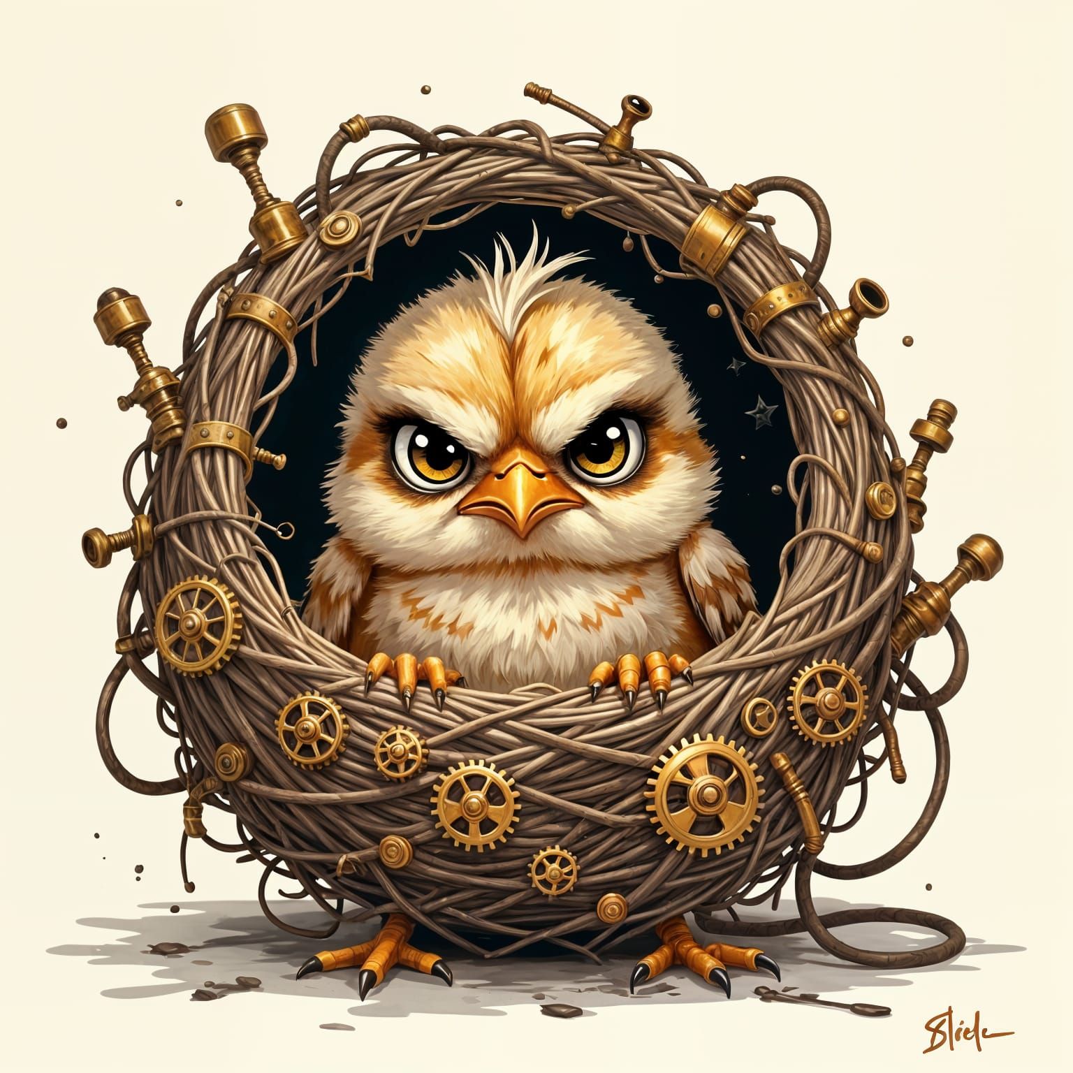 Grumpy tweety bird.
