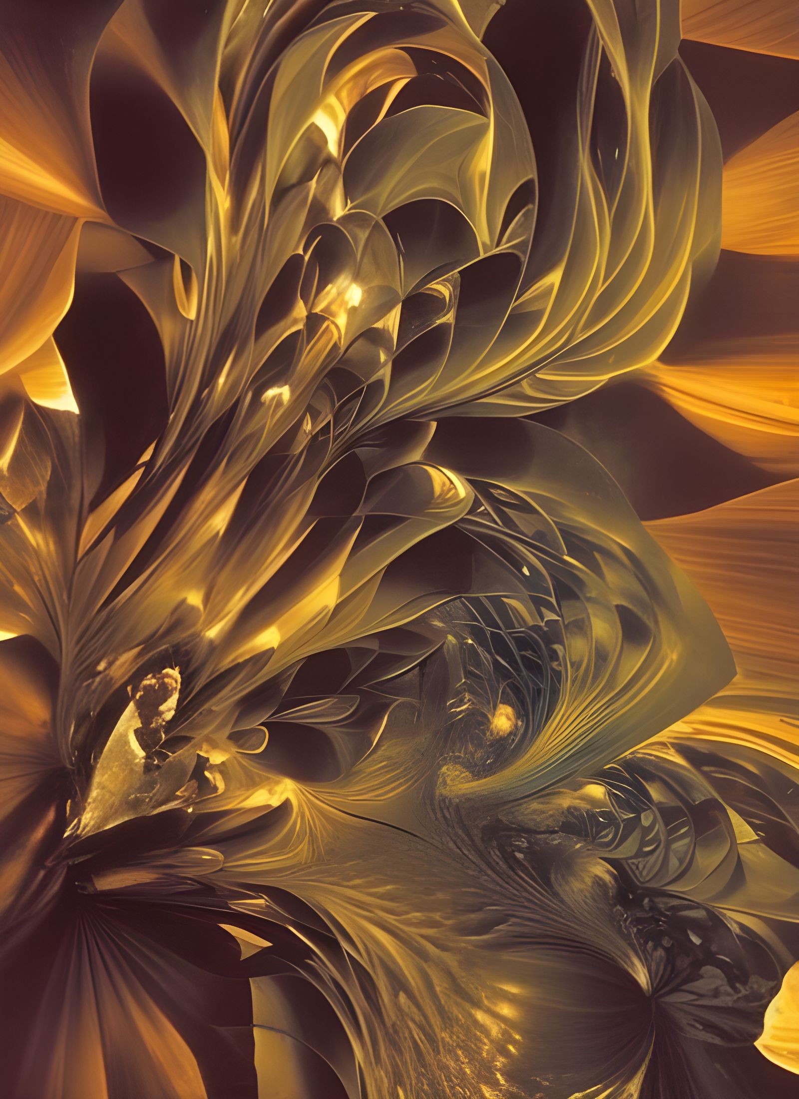 Complex Fractal Object in Vivid Colors