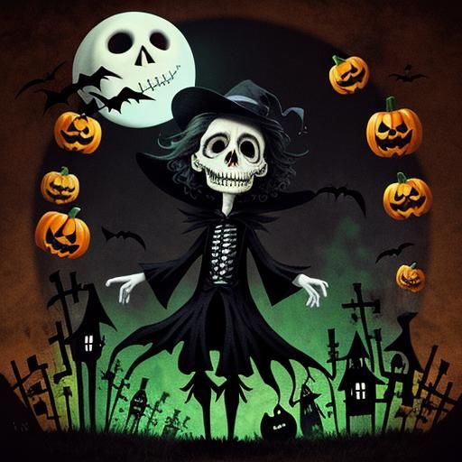 Tim Burton Style Halloween Icons