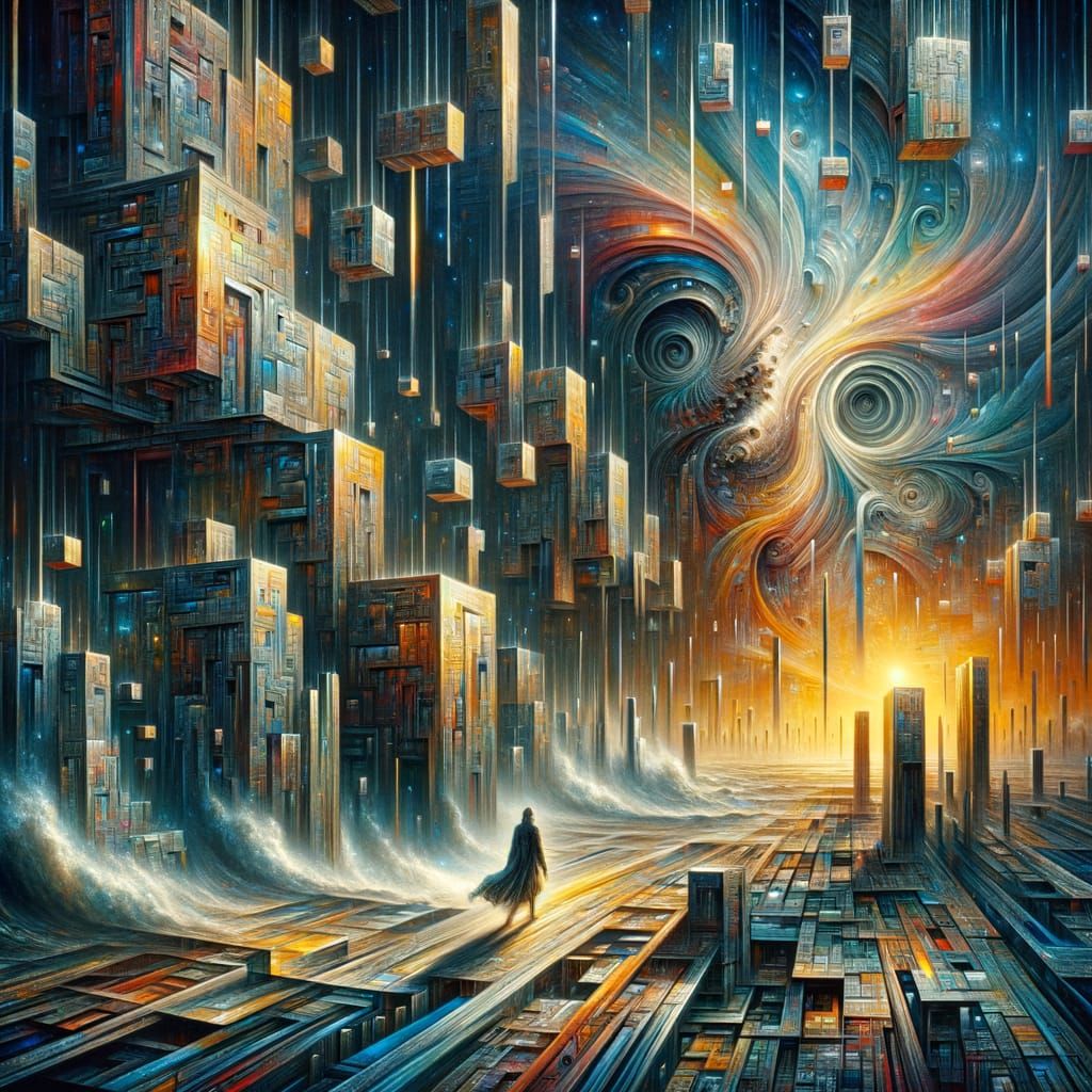 Surreal Distortion: A Photorealistic Concept Art