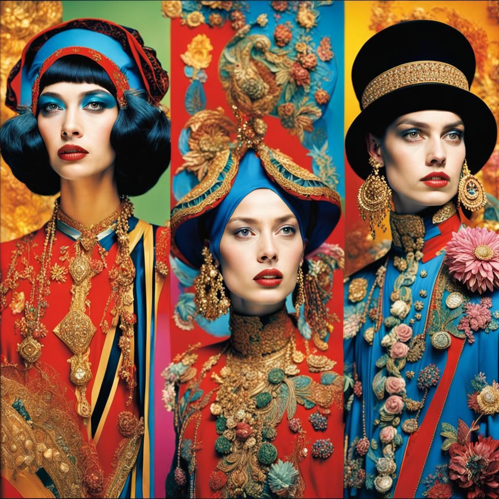 Simultaneous Dresses: High-Resolution Fashion Photography