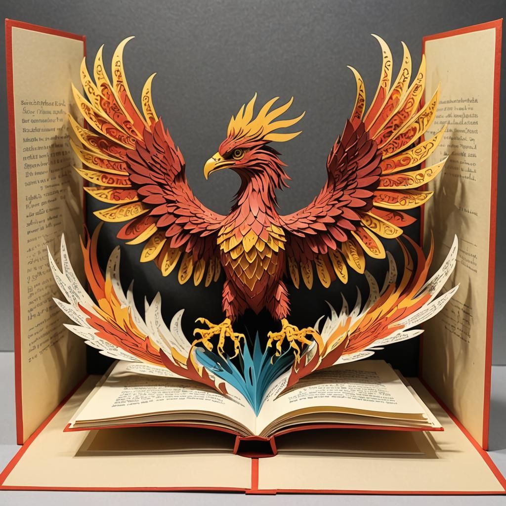 Phoenix Rising: A Pop-Up Book Illustration