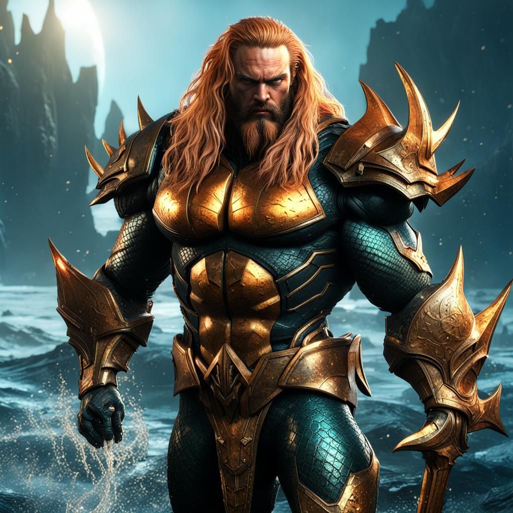Aquaman as Chaos Space Marine in 3D
