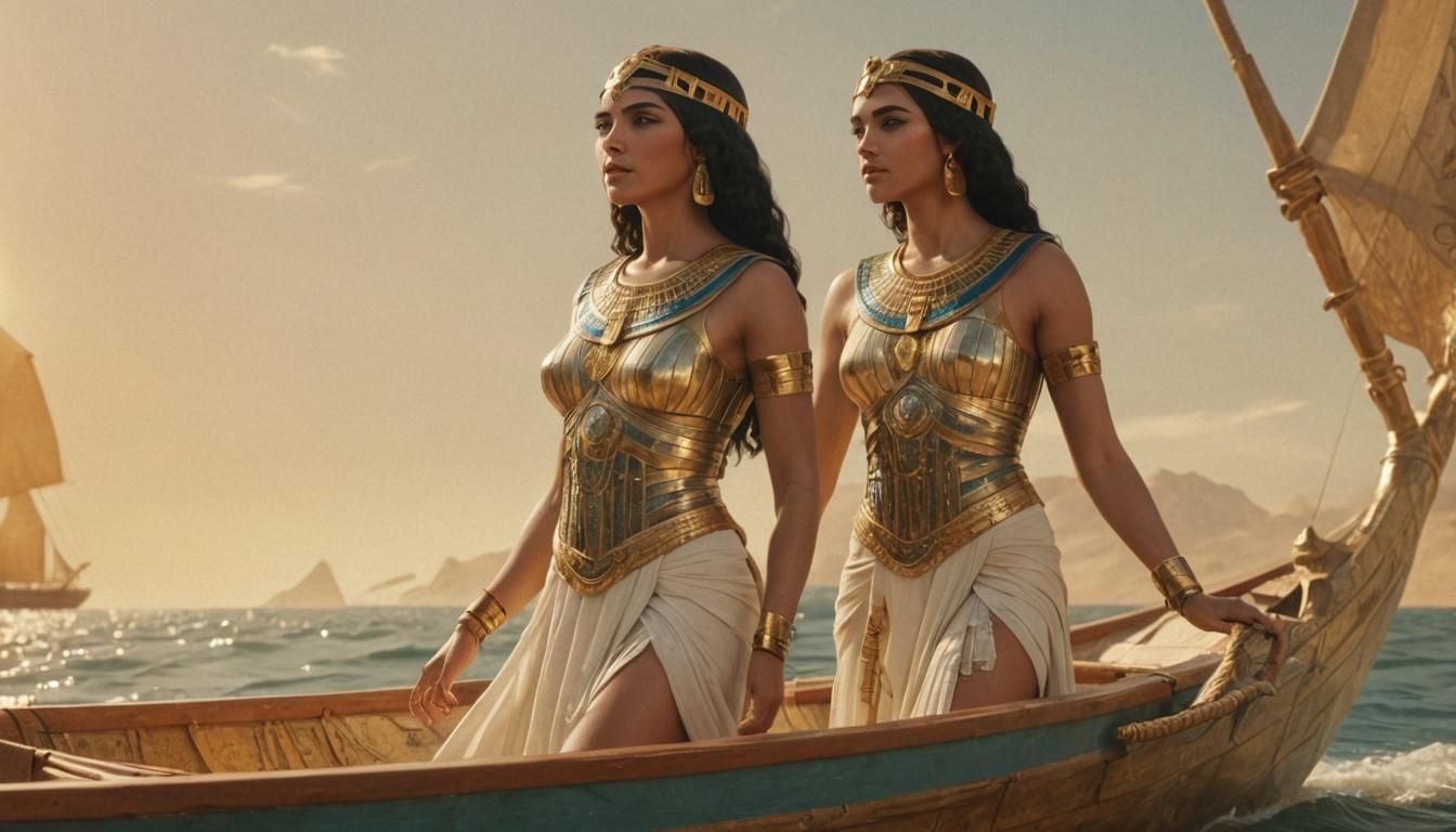 Cleopatra Sailing: An Ancient Egyptian Illustration