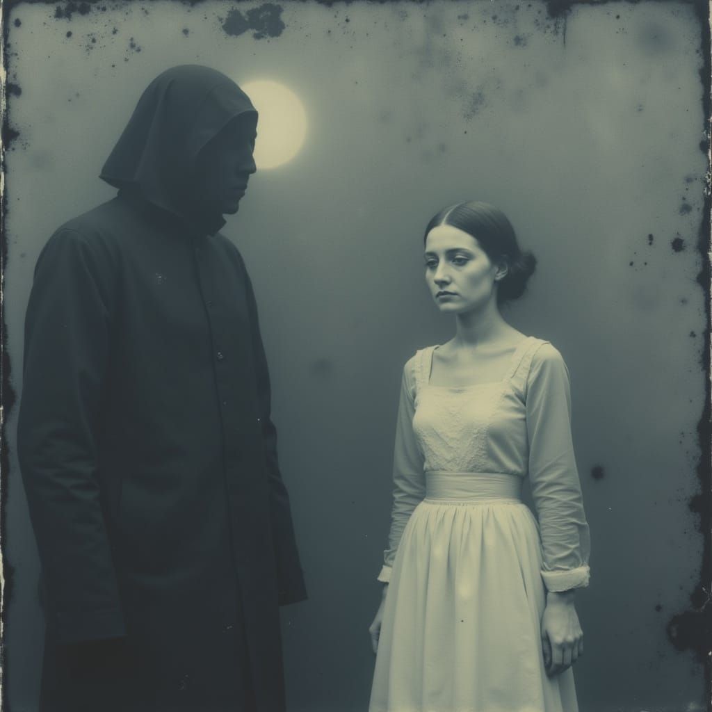 Ethereal Ghost Portrait in Atmospheric Style