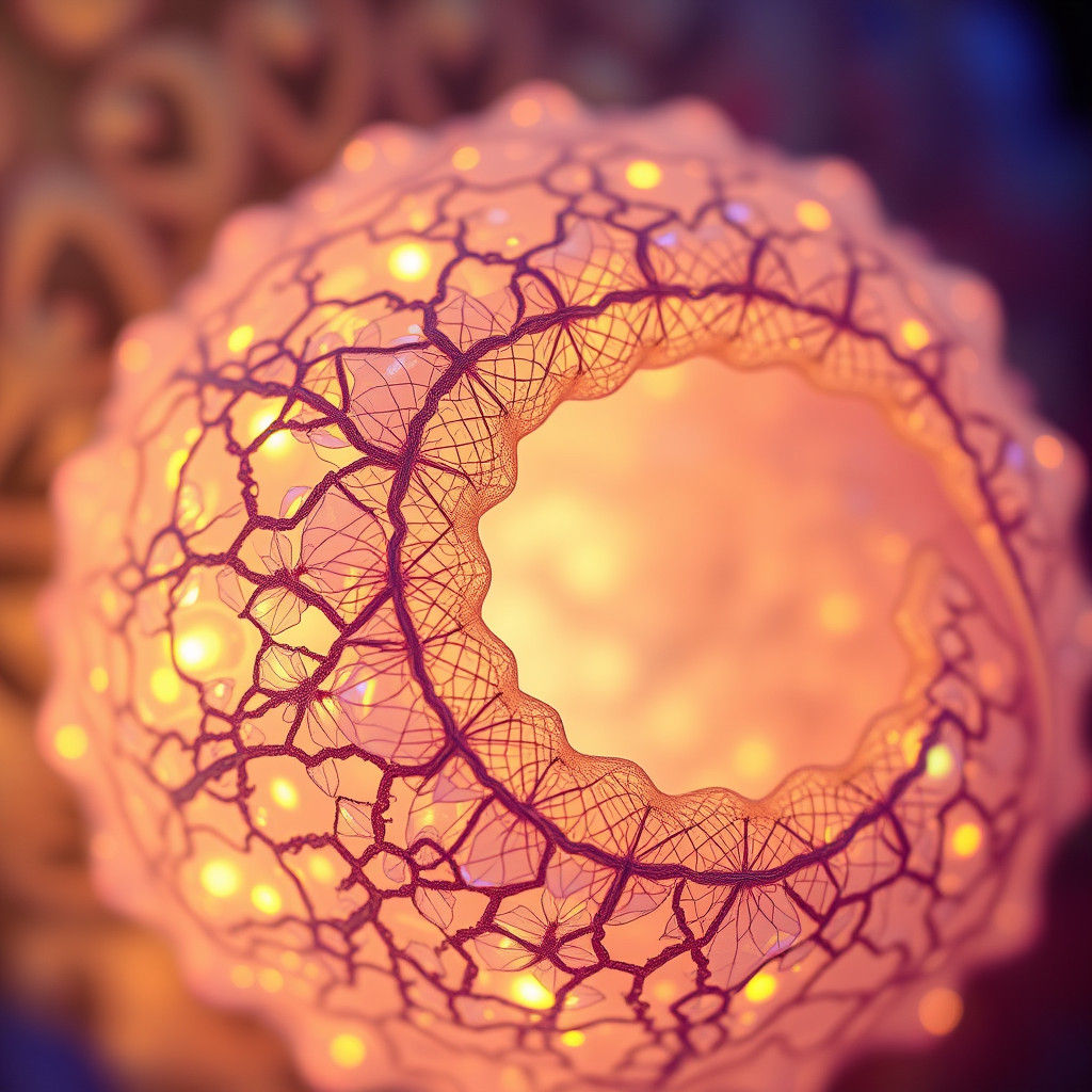 Glowing Abstract Cocoon with Bioluminescence