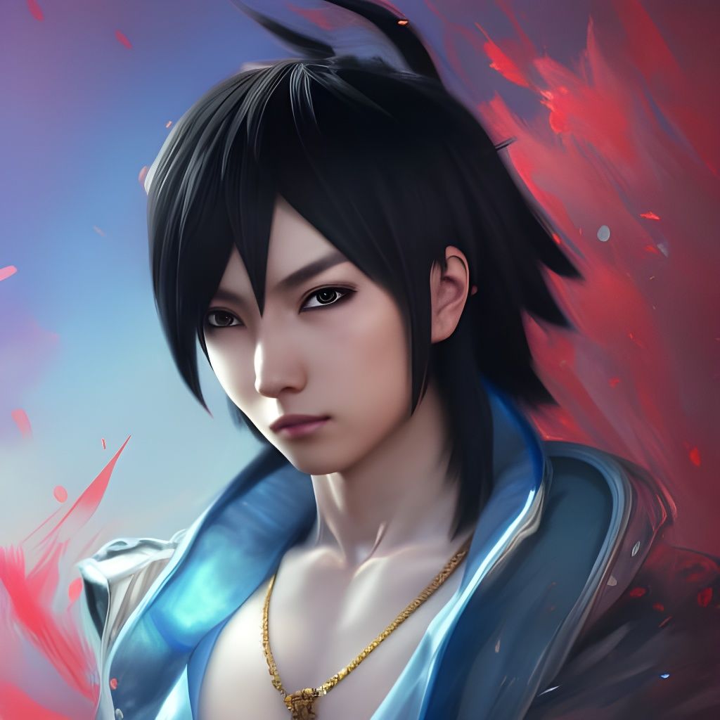 Chibi Jin Kazama Portrait in Hyperdetailed Style