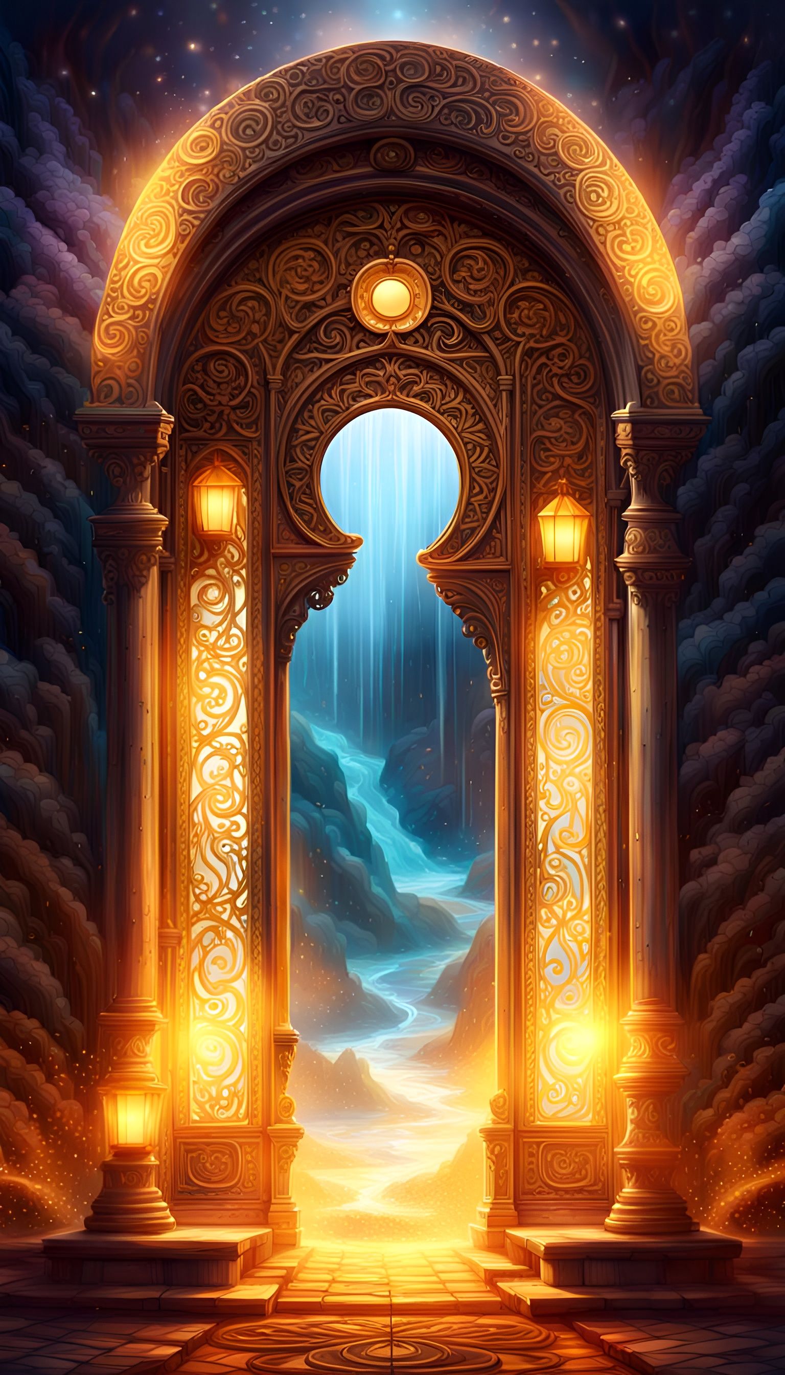 Magical Portal to a Luminous Dream World