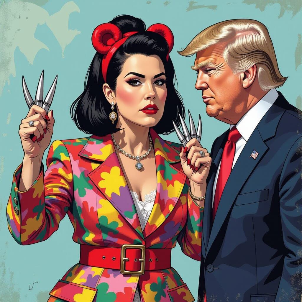 Kathleen Hanna Confronts Trump in Pop Surrealist Style