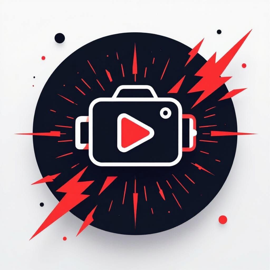 Minimalist Video Camera Logo for Viral Content