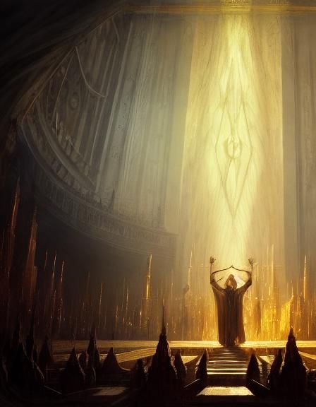 King Solomon Summons Bael: Dark Fantasy Concept Art