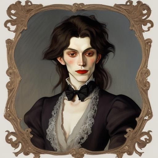 Vampire at Romantic Night: Detailed Portrait