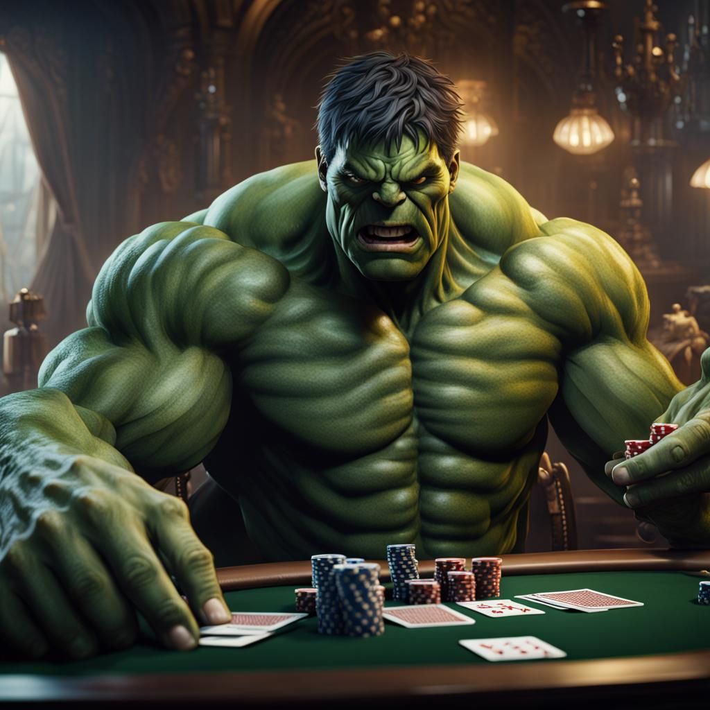 Hulk's Poker Night: Detailed Fantasy Concept Art