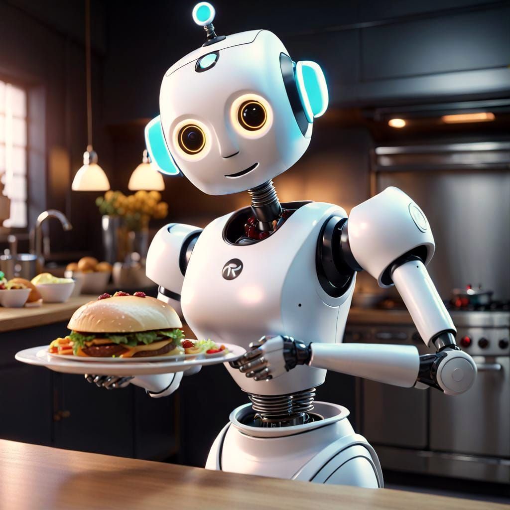 "Please be seated, your burger is ready"