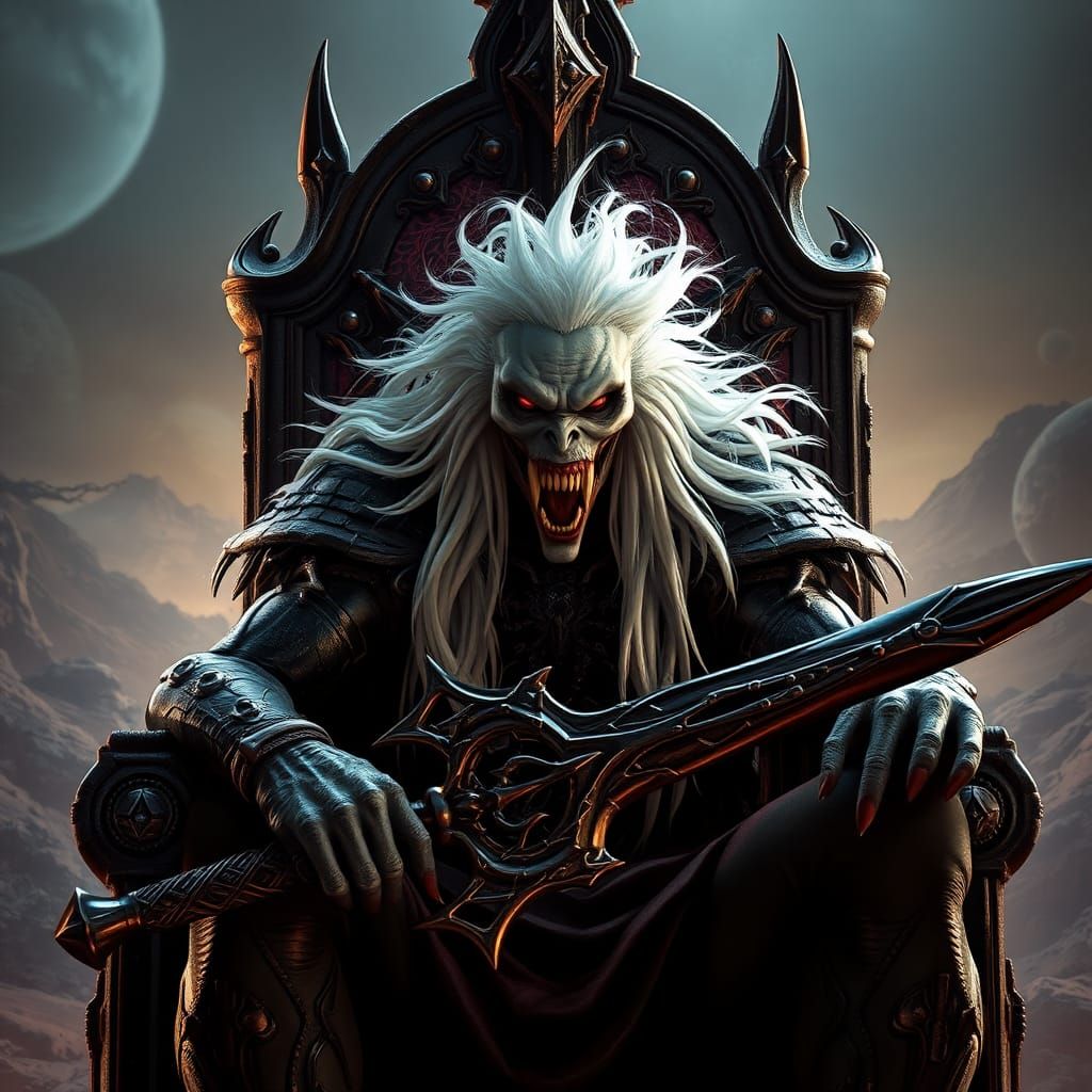 Knull, God of Symbiotes, on Klyntar Throne