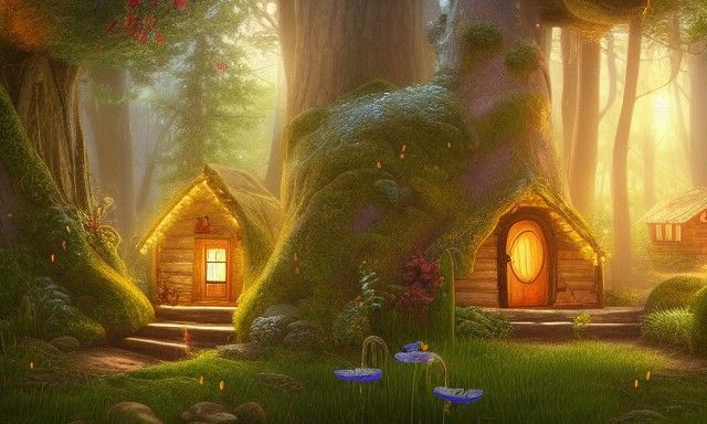 Cozy Gnome Home in Magical Woods