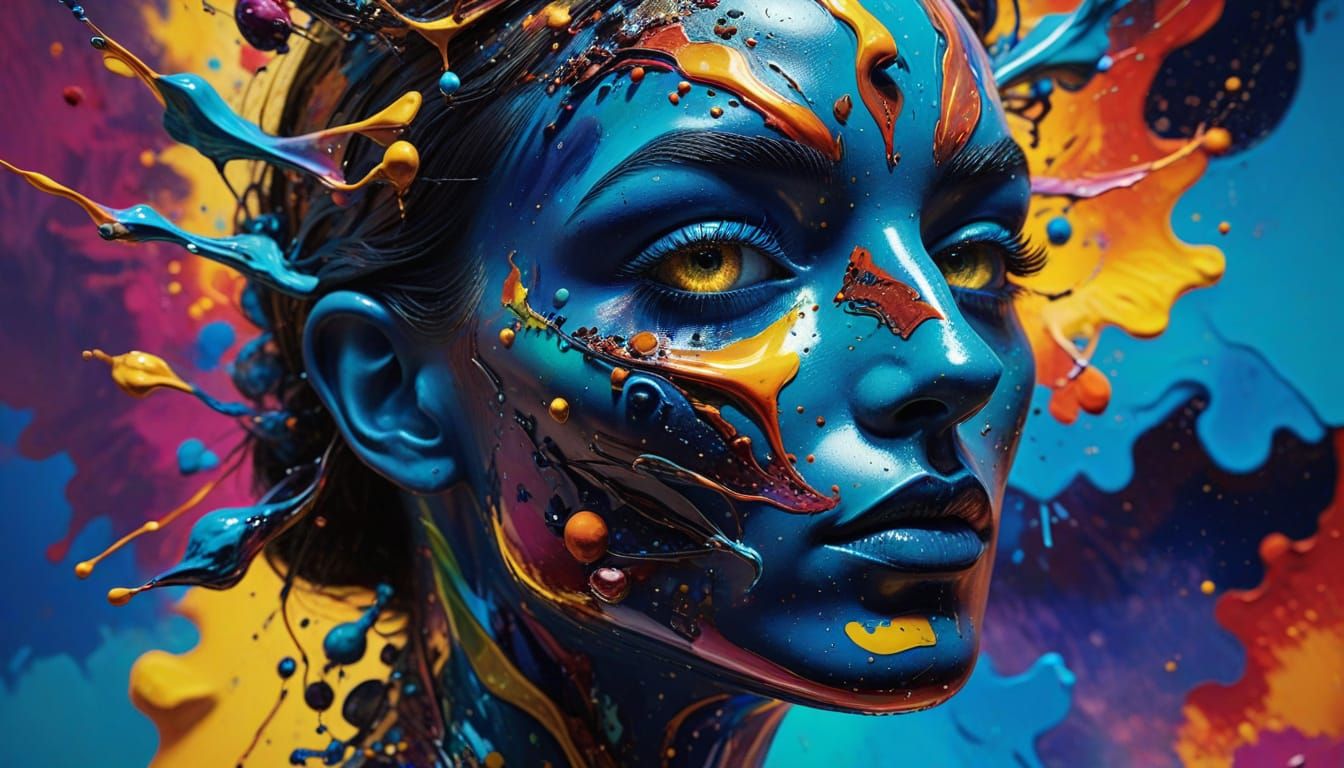 Surreal Marketplace with Sentient Geometric Shapes