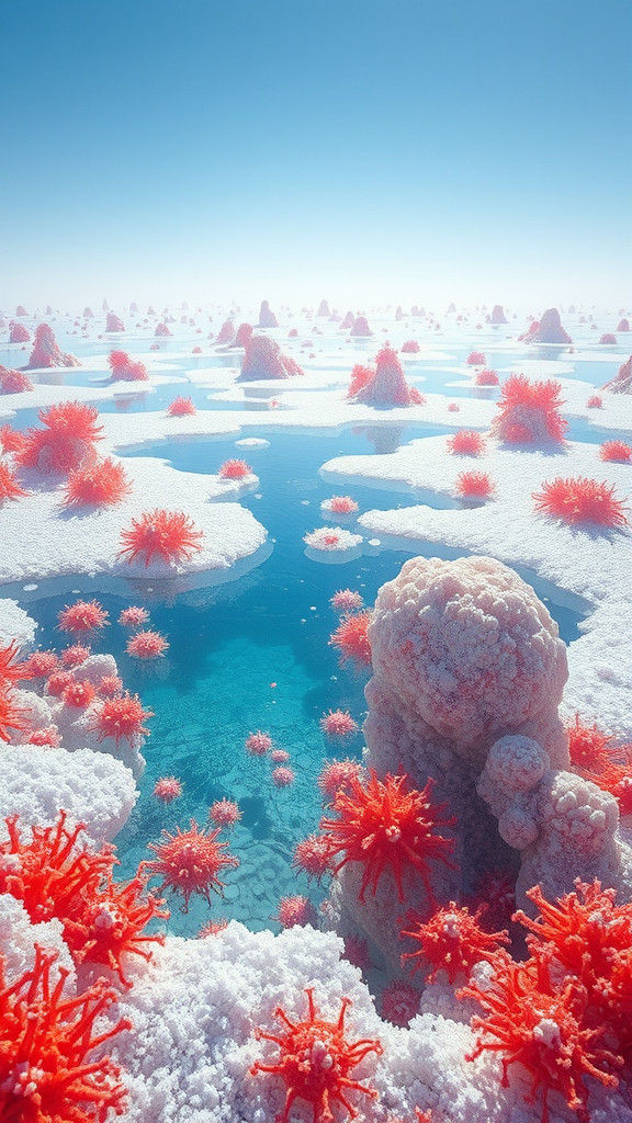 Extremophile Microorganisms in Vibrant Alien Salt Lake