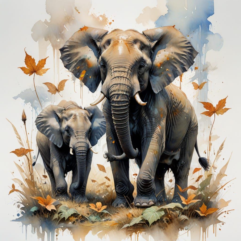 Elephant Art by Willem Haenraets, Jeffrey Catherine Jones, Frank Frazetta, Elephants, sa...