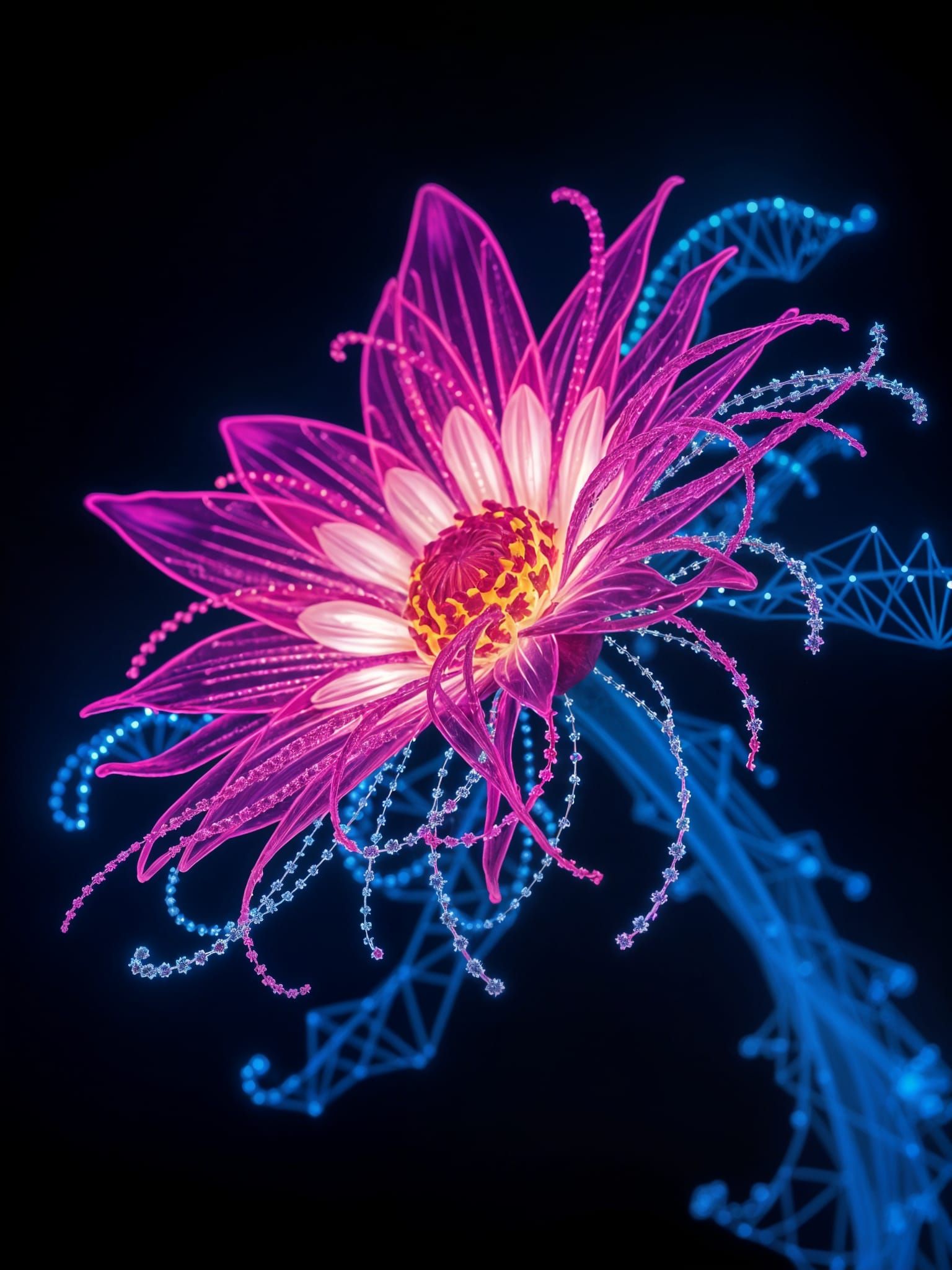 Ethereal Alien Bloom Radiates Pure Energy