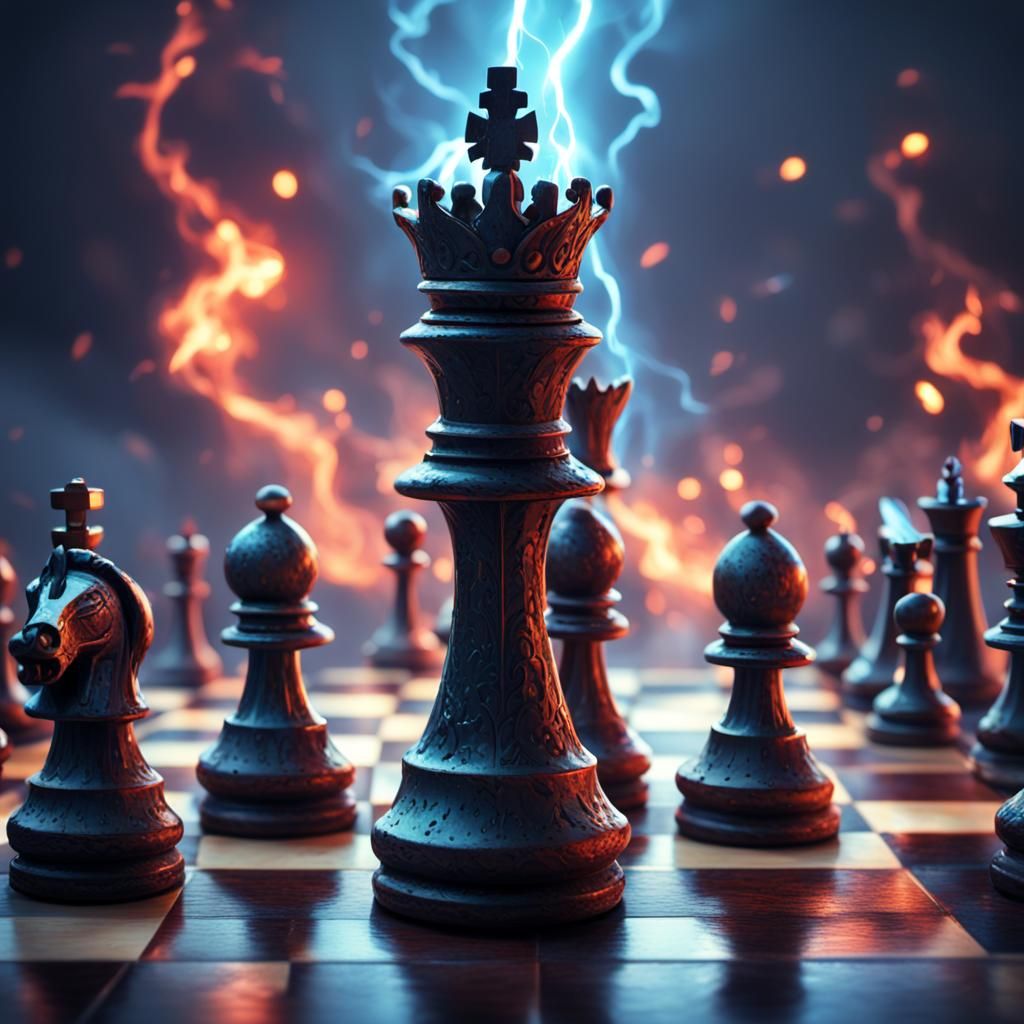 Chess Queen Close-Up: Digital Art