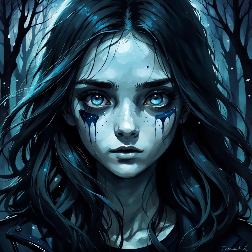 Expressive Eyes Reflecting Weariness and Disillusionment