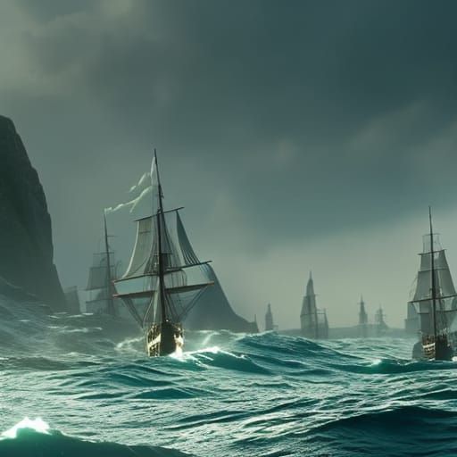 Animals Sailing on the Sea, Drinking Rum