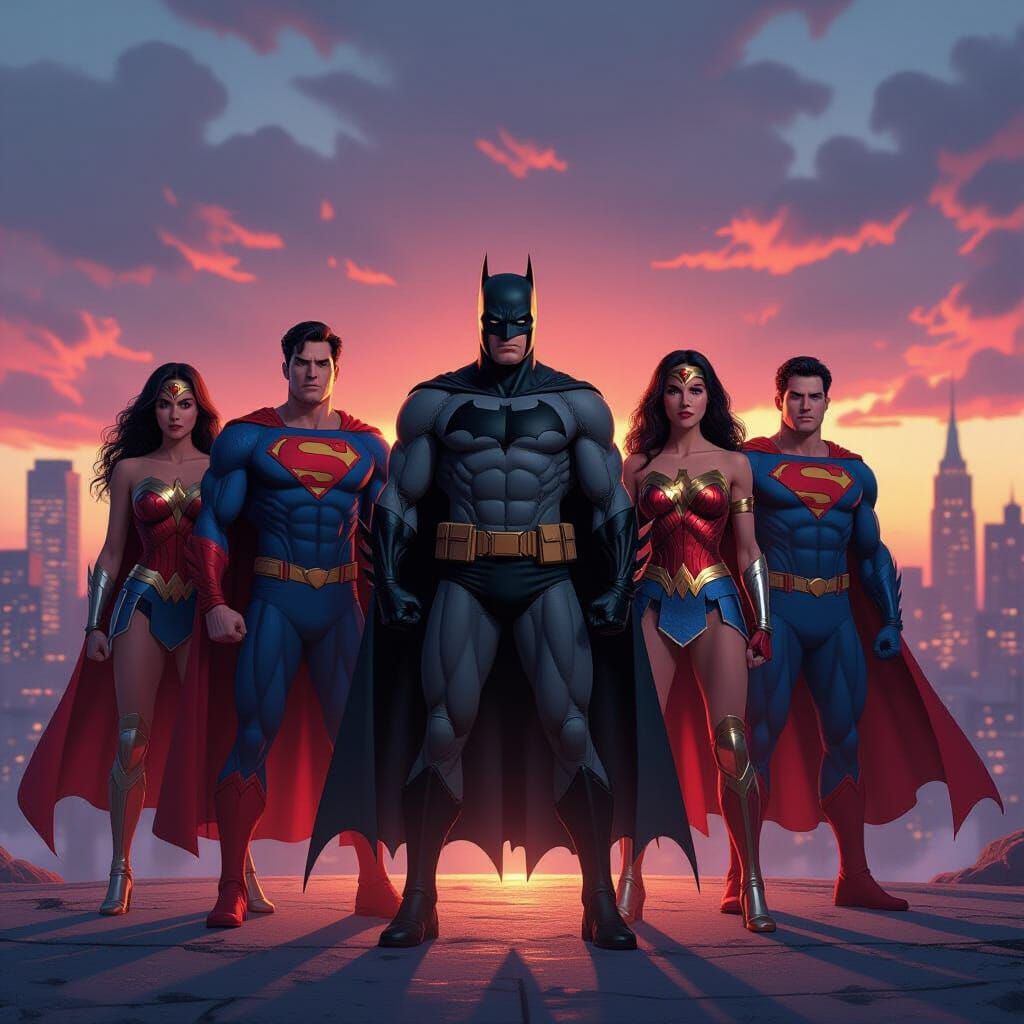 Justice League United: Cinematic 8K Superhero Art