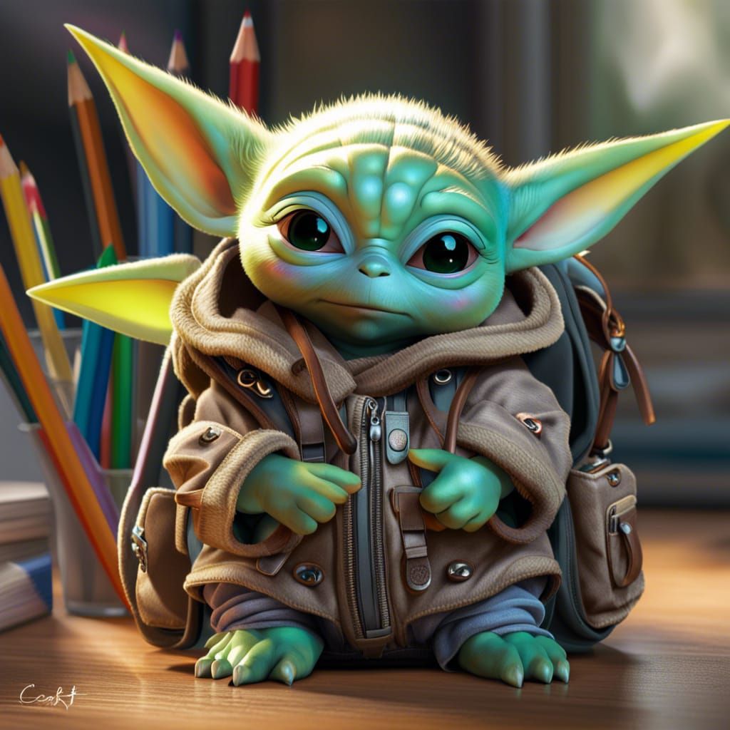 Baby Yoda goes to School ... and little Aliens surely count as Monsters, right?