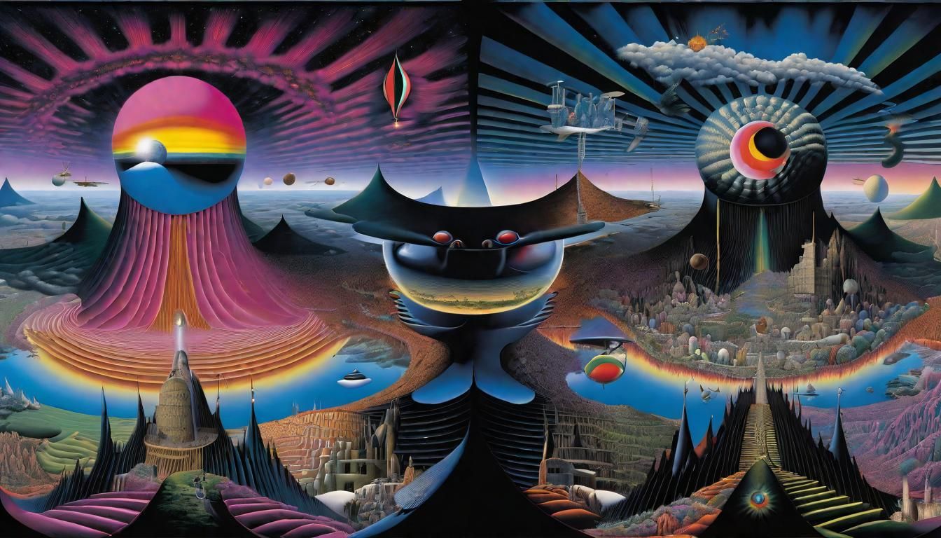 Surreal Pink Floyd Tribute in Emek and Scarfe Styles