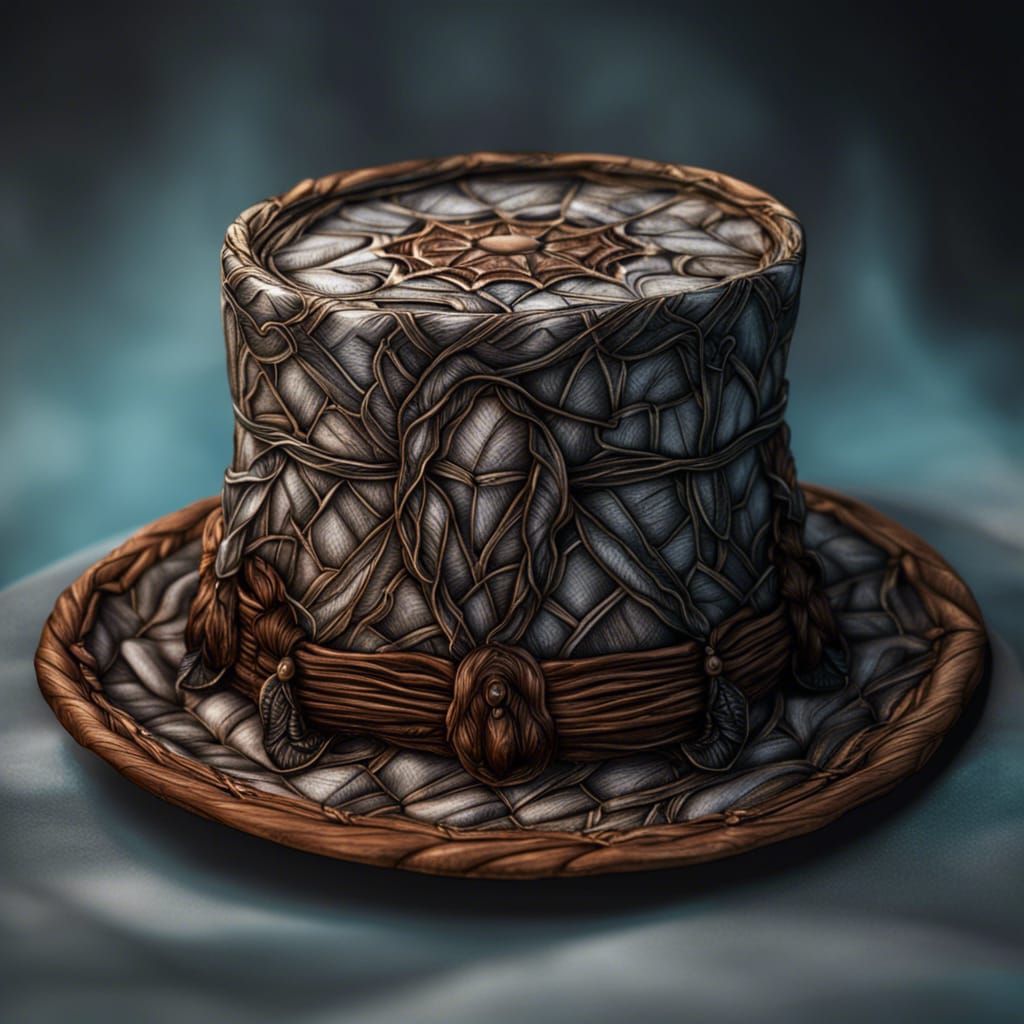 Detailed Handcrafted Hat in Hyperrealism